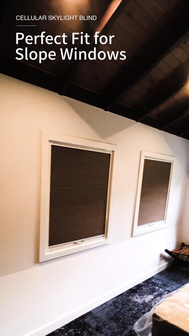 Installing a Cellular Skylight Blind on a Slope Window takes precision and attention to detail.